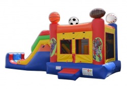 5 in 1 Sport Arena Bounce House W/Slide Combo